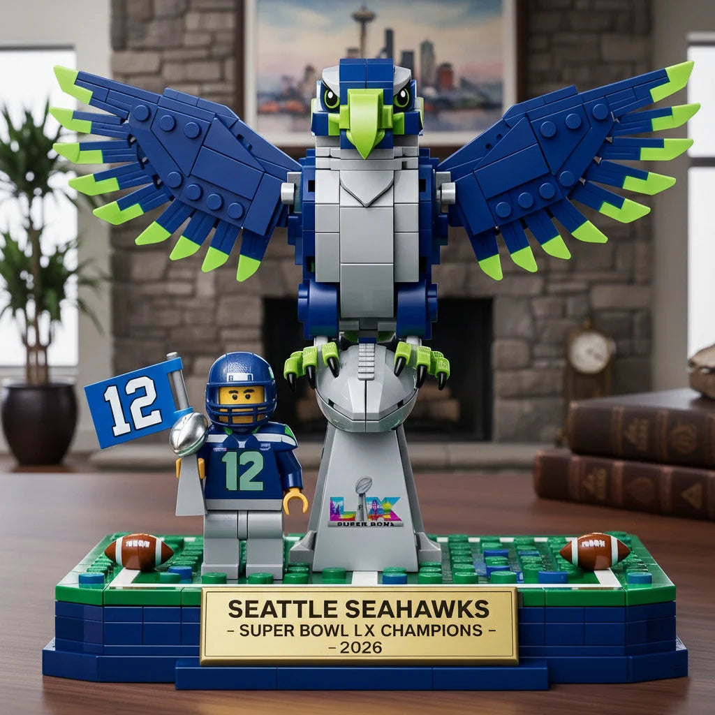 Seahawks Cup Acrylic Block Plaque Champions 2026 Super Bowl