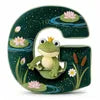 Adorable Frog Initial Pillow - Personalized Gift For Frog Lovers