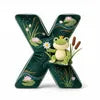 Adorable Frog Initial Pillow - Personalized Gift For Frog Lovers