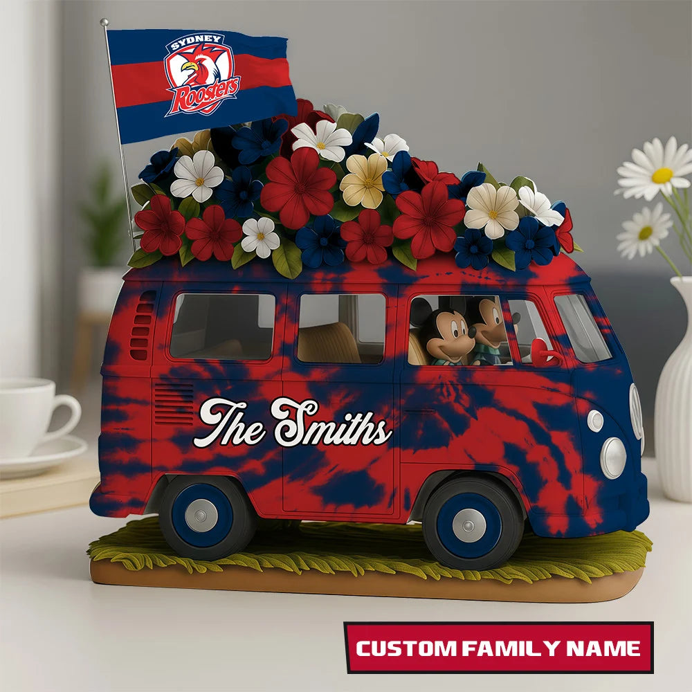 NRL Van Bus MC Acrylic Block - Special Home Decor Gift