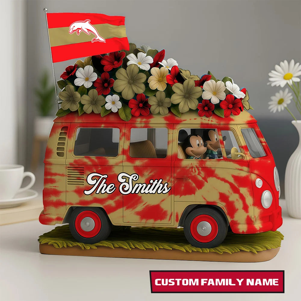 NRL Van Bus MC Acrylic Block - Special Home Decor Gift