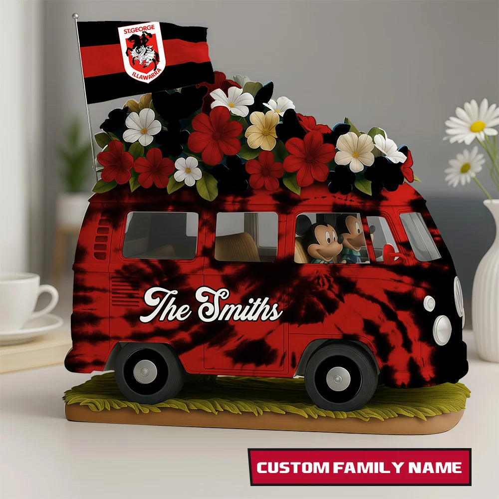 NRL Van Bus MC Acrylic Block - Special Home Decor Gift