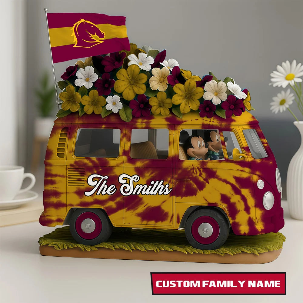 NRL Van Bus MC Acrylic Block - Special Home Decor Gift