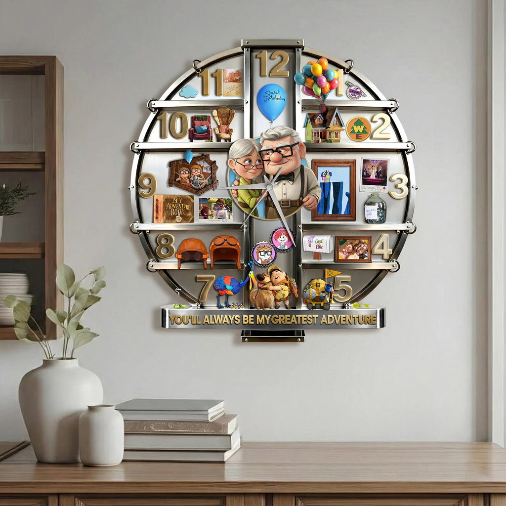Up Greatest Adventure 3D Visual Effect Acrylic Wall Clock