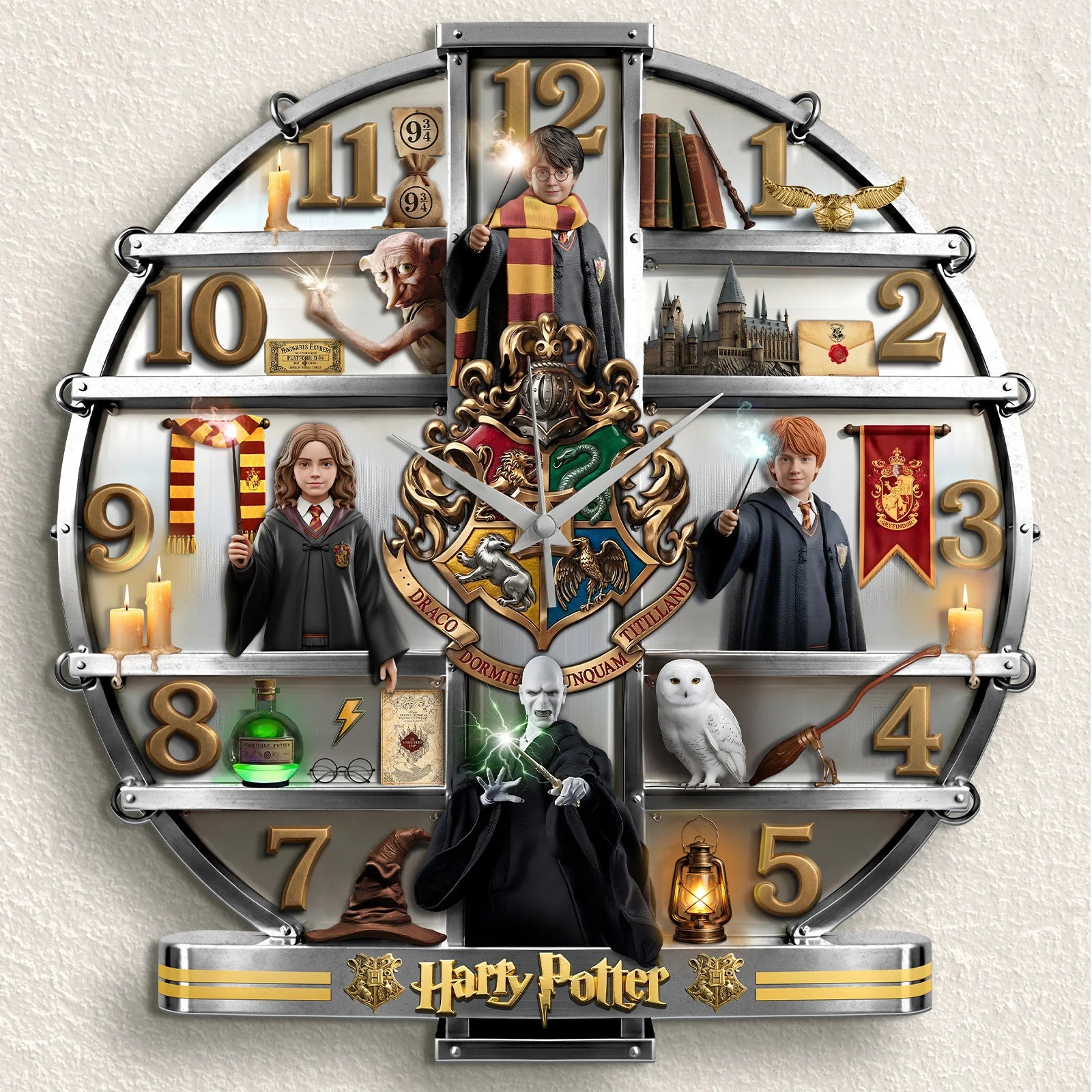 Harry Potter Wizarding World 3D Visual Effect Acrylic Wall Clock