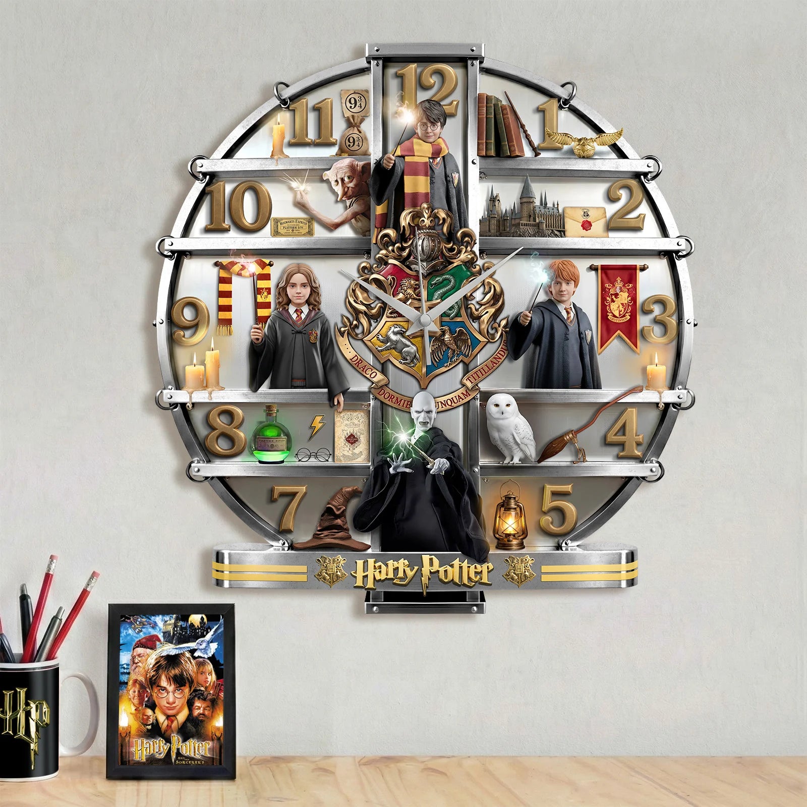 Harry Potter Wizarding World 3D Visual Effect Acrylic Wall Clock