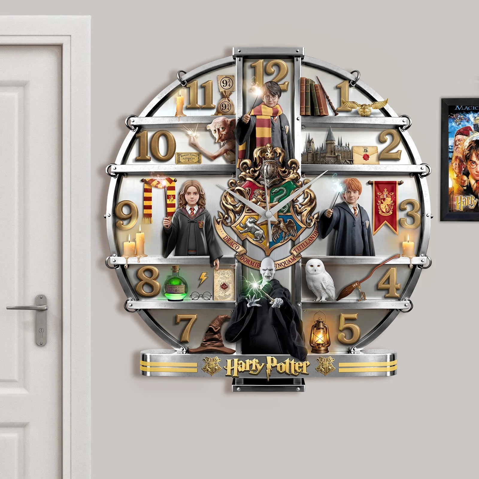 Harry Potter Wizarding World 3D Visual Effect Acrylic Wall Clock