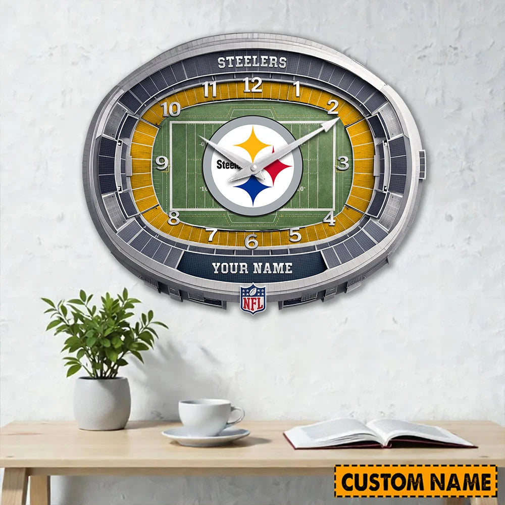 NFL Acrylic Wall Clock Custom Name Gifts For Fans - Limited Edition