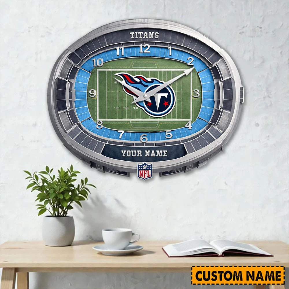 NFL Acrylic Wall Clock Custom Name Gifts For Fans - Limited Edition