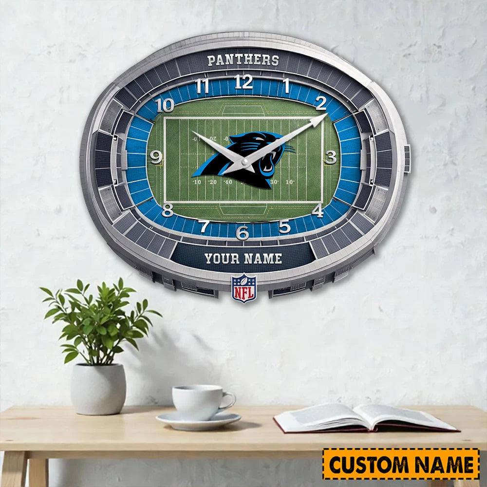 NFL Acrylic Wall Clock Custom Name Gifts For Fans - Limited Edition