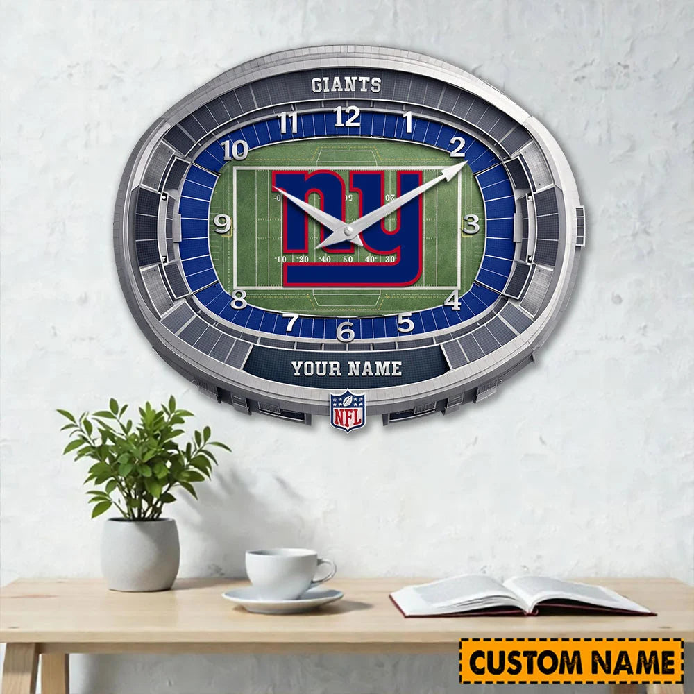 NFL Acrylic Wall Clock Custom Name Gifts For Fans - Limited Edition