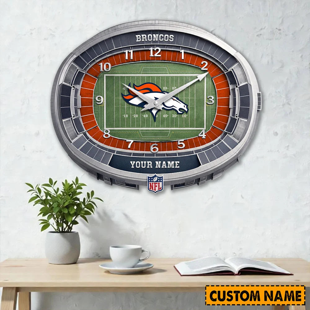 NFL Acrylic Wall Clock Custom Name Gifts For Fans - Limited Edition
