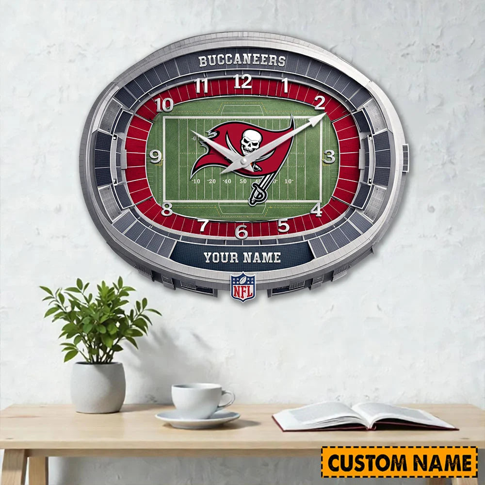NFL Acrylic Wall Clock Custom Name Gifts For Fans - Limited Edition