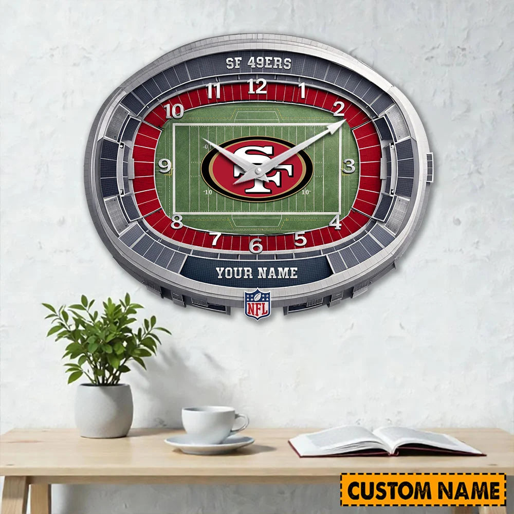 NFL Acrylic Wall Clock Custom Name Gifts For Fans - Limited Edition