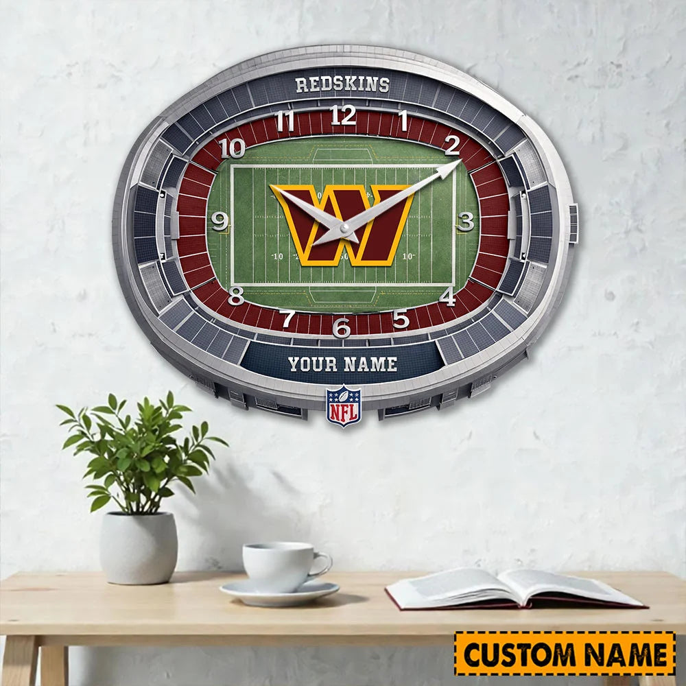 NFL Acrylic Wall Clock Custom Name Gifts For Fans - Limited Edition