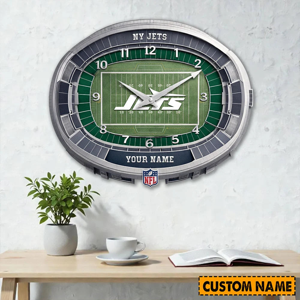 NFL Acrylic Wall Clock Custom Name Gifts For Fans - Limited Edition