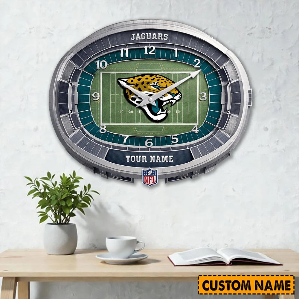 NFL Acrylic Wall Clock Custom Name Gifts For Fans - Limited Edition