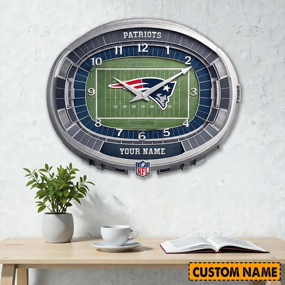 NFL Acrylic Wall Clock Custom Name Gifts For Fans - Limited Edition