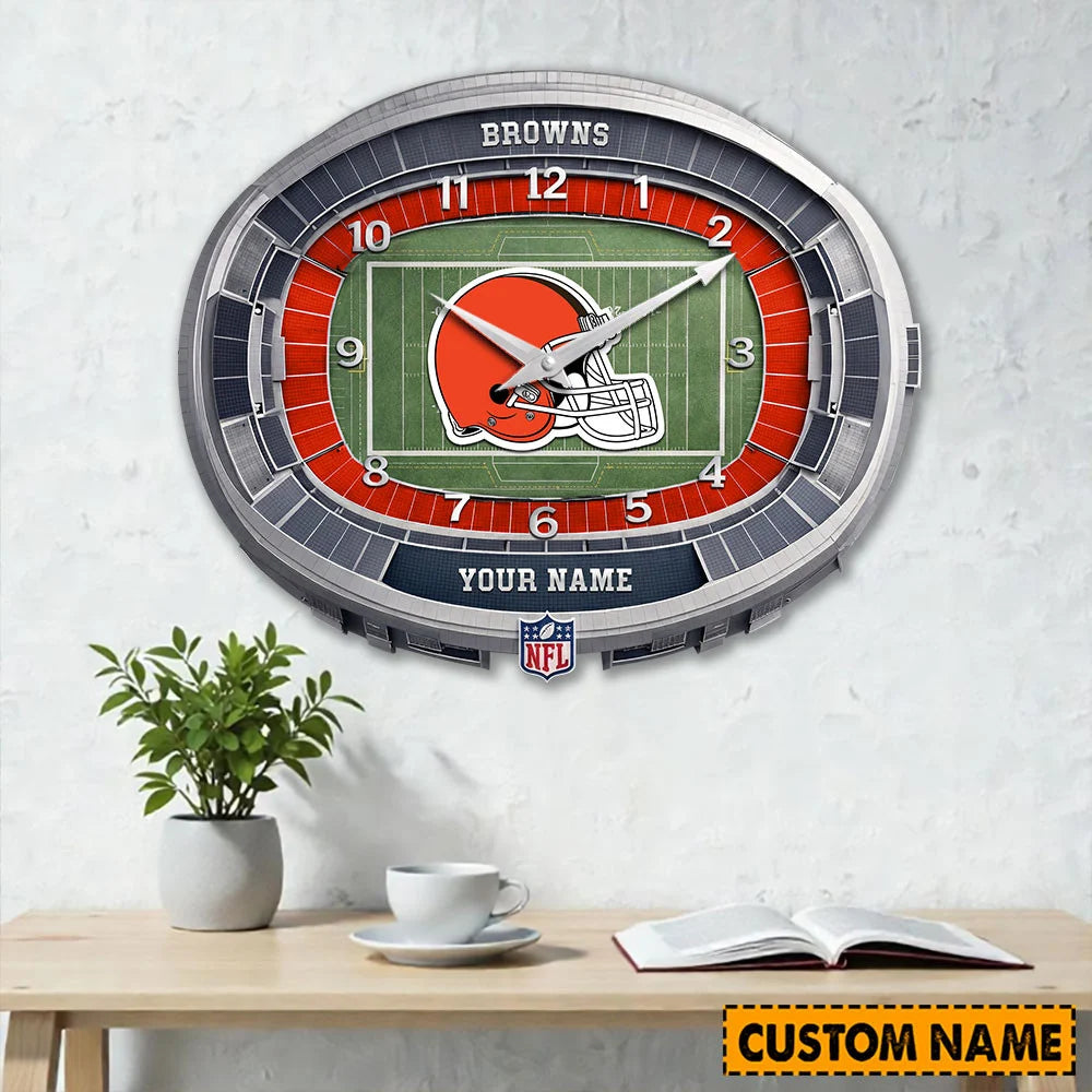 NFL Acrylic Wall Clock Custom Name Gifts For Fans - Limited Edition