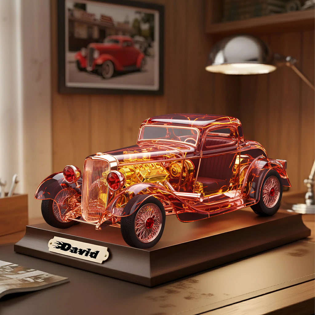 Hot Rod Car Acrylic Plaque – Personalized Gifts For Hot Rod Lovers