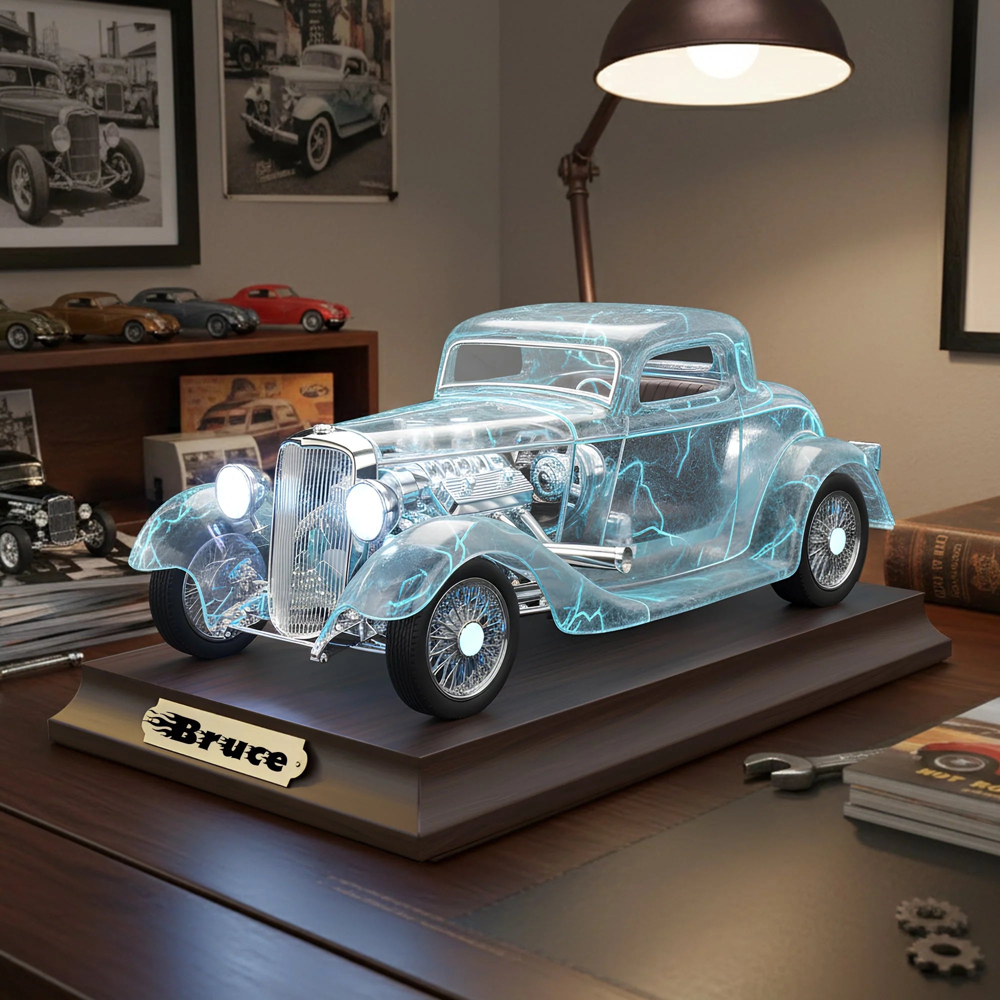 Hot Rod Car Acrylic Plaque – Personalized Gifts For Hot Rod Lovers