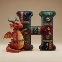 Mythical Initial Pillow Personalized Gifts