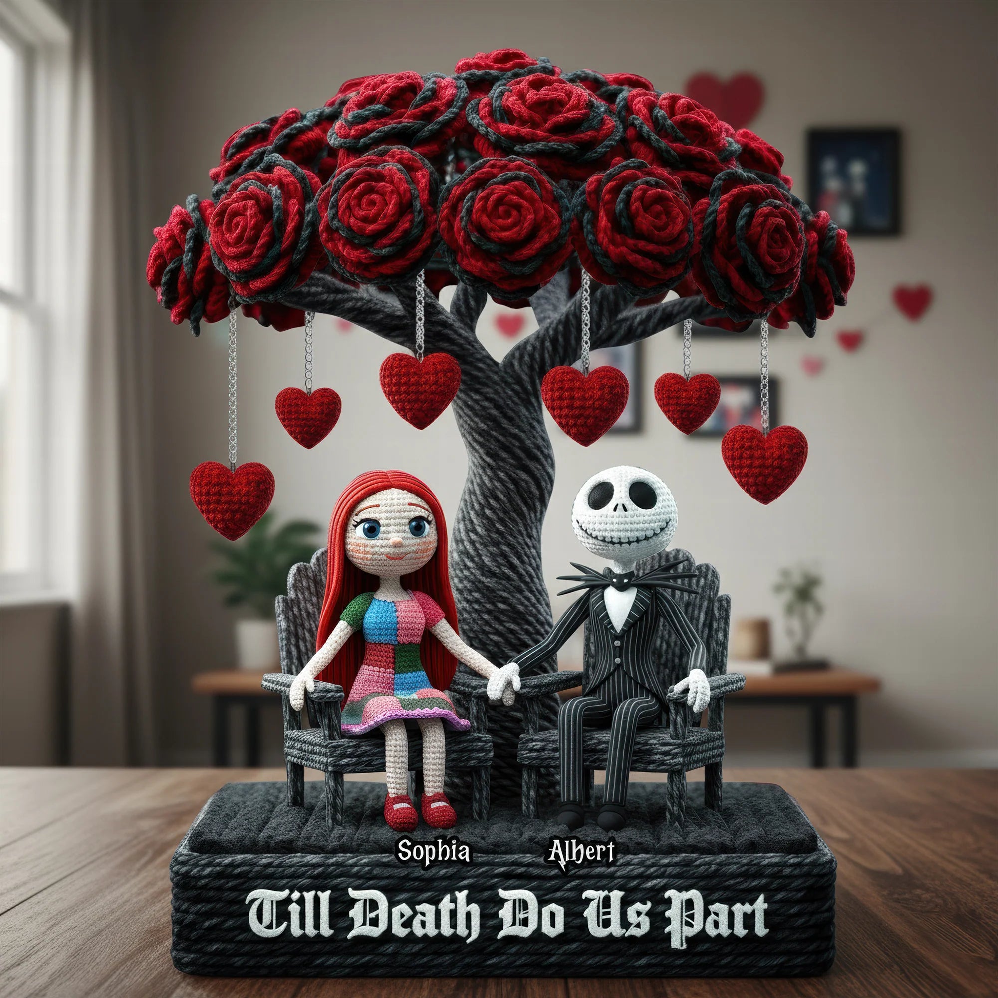 Skeleton Couple Plaque - Personalized Gifts For Couple