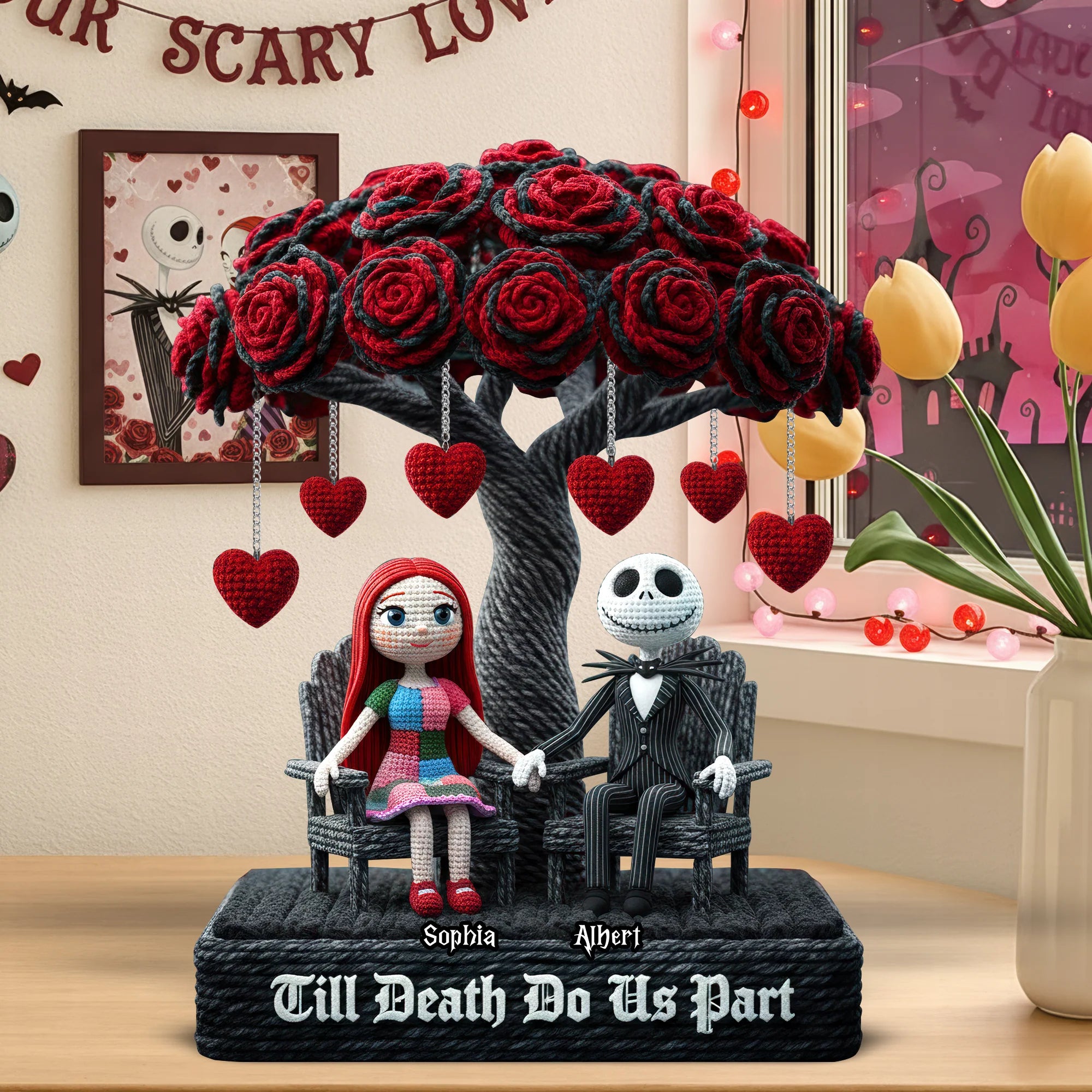 Skeleton Couple Plaque - Personalized Gifts For Couple