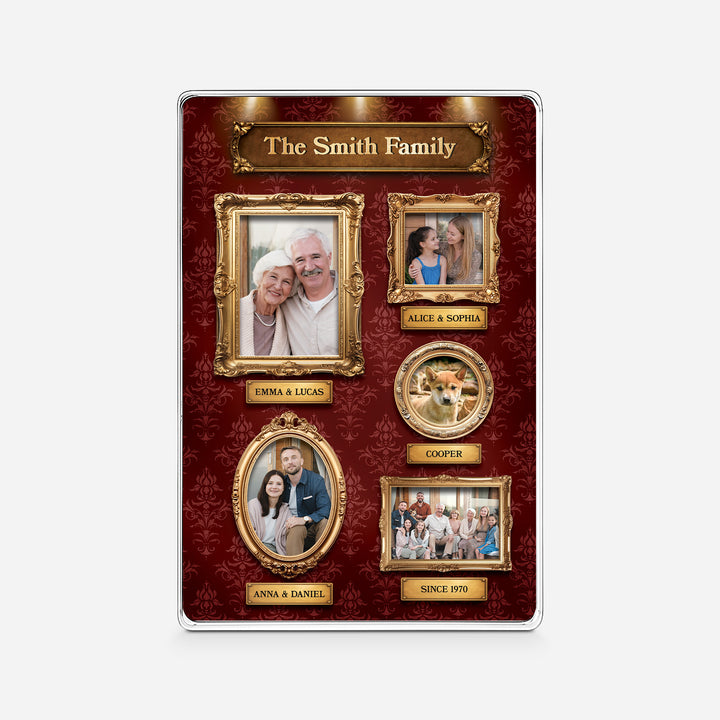 [3D Printing Effect] Rectangle Acrylic Plaque with Photo - Custom Family Gifts