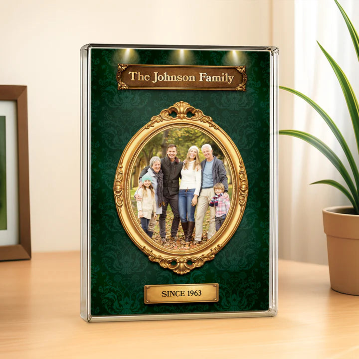 [3D Printing Effect] Rectangle Acrylic Plaque with Photo - Custom Family Gifts