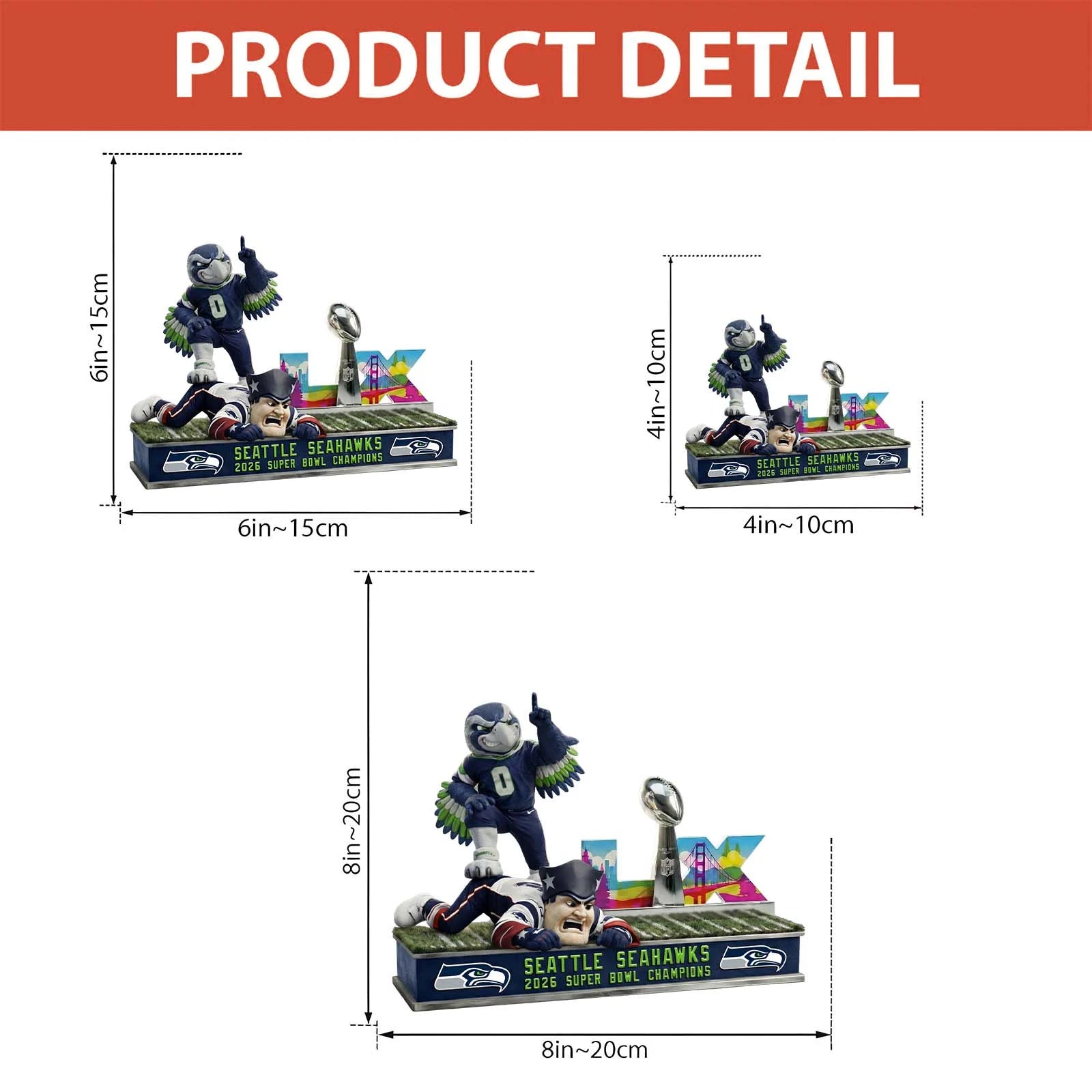 Seattle Seahawks Super Bowl 2026 Champions Acrylic Plaque