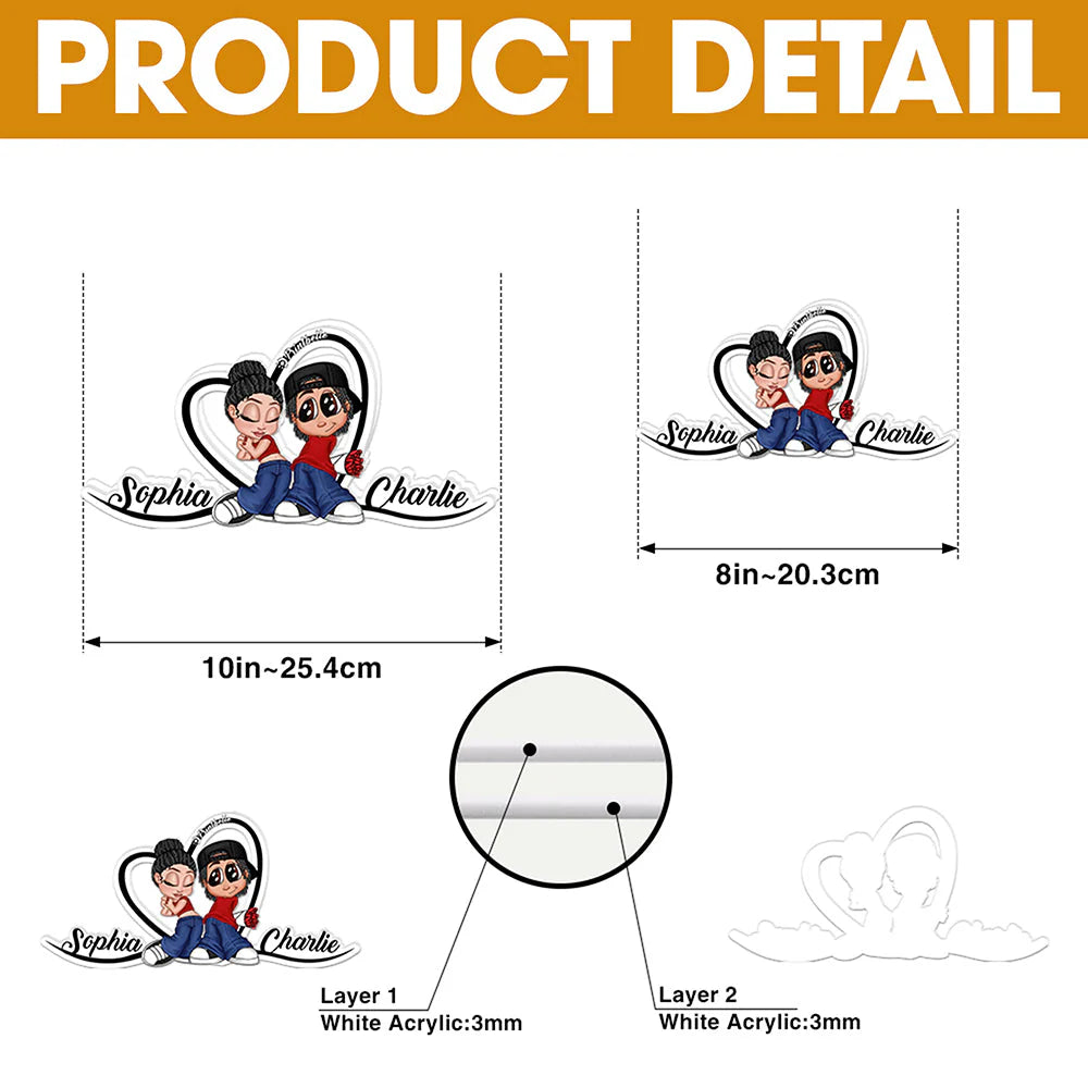 Funny Couple Acrylic Plaque Personalized Gifts For Couple