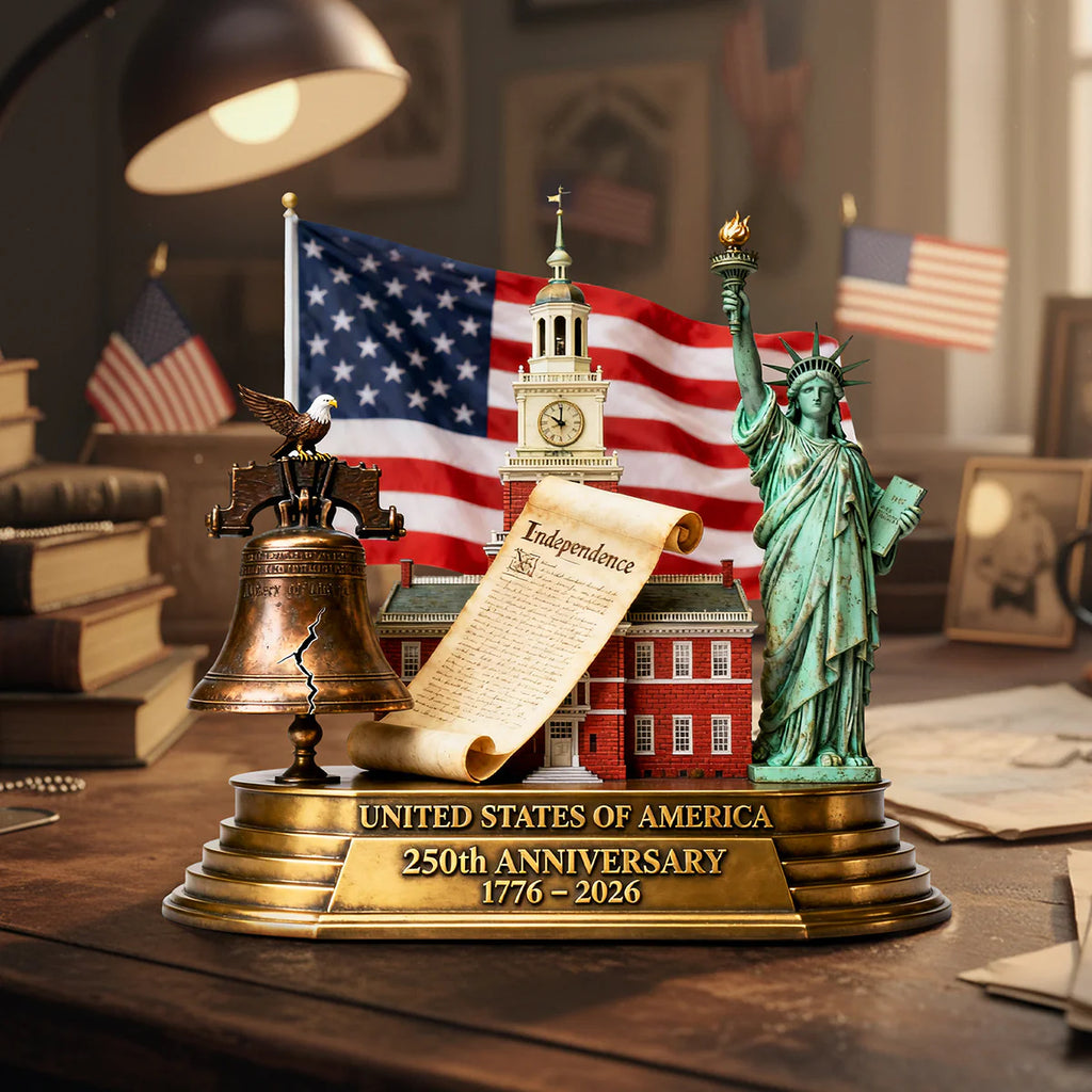 250th America Anniversary Acrylic Plaque - Personalized Gifts For Patriots