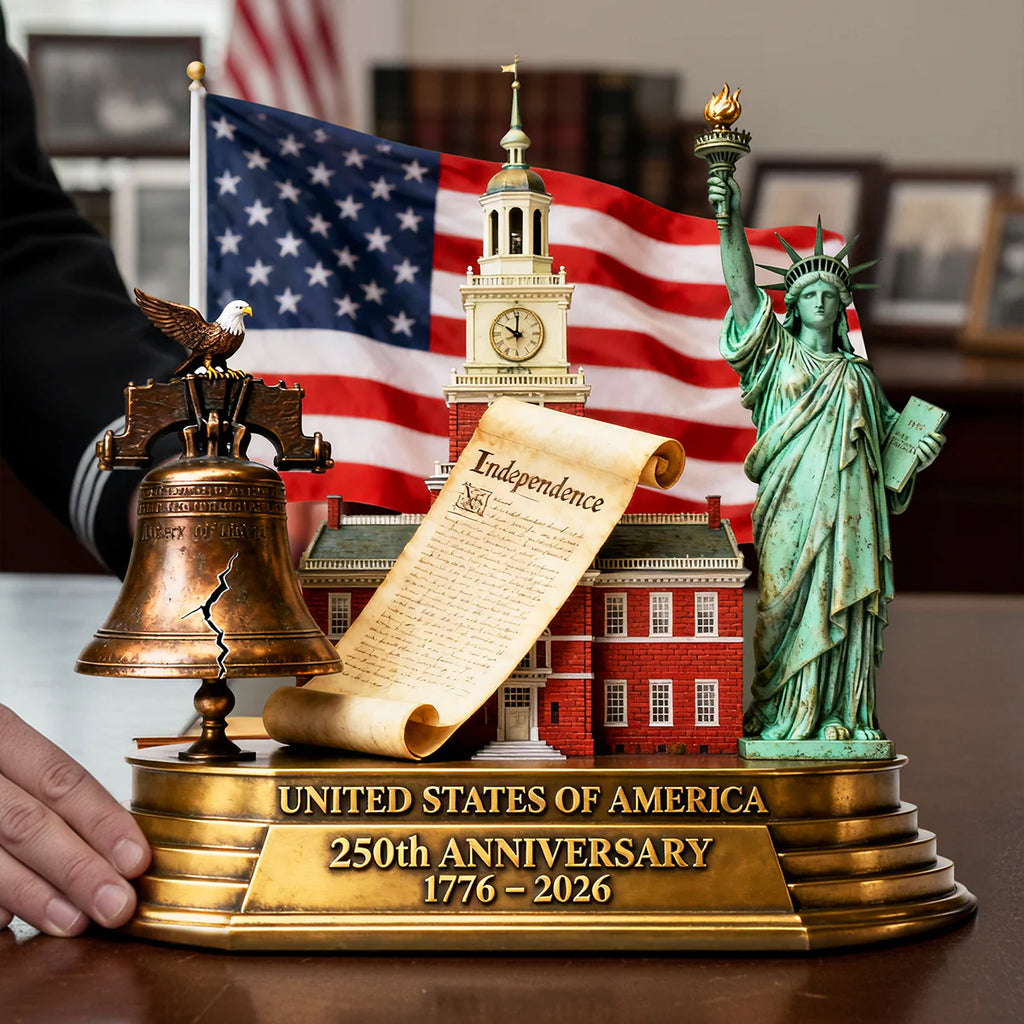 250th America Anniversary Acrylic Plaque - Personalized Gifts For Patriots