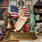 250th America Anniversary Acrylic Plaque - Personalized Gifts For Patriots