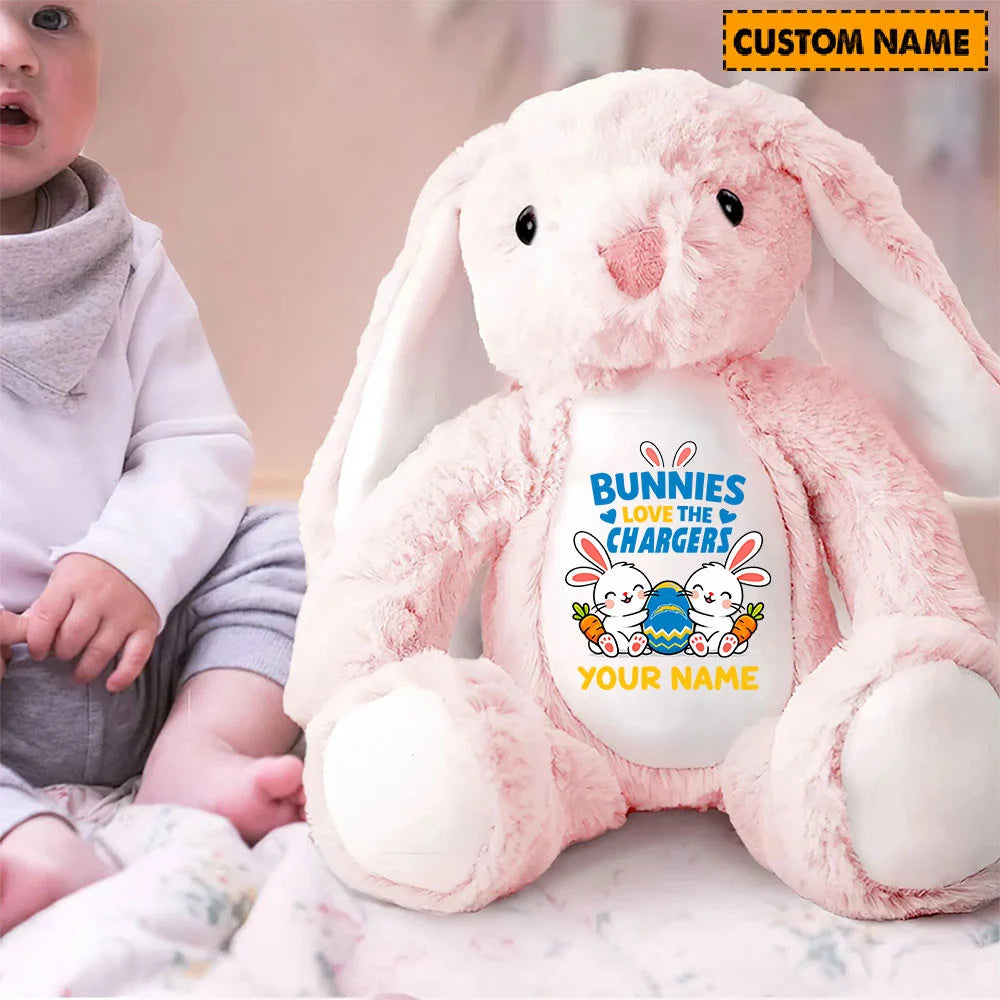NFL Custom Name Stuffed Bunny Easter Gift For Fans - Limited Edition