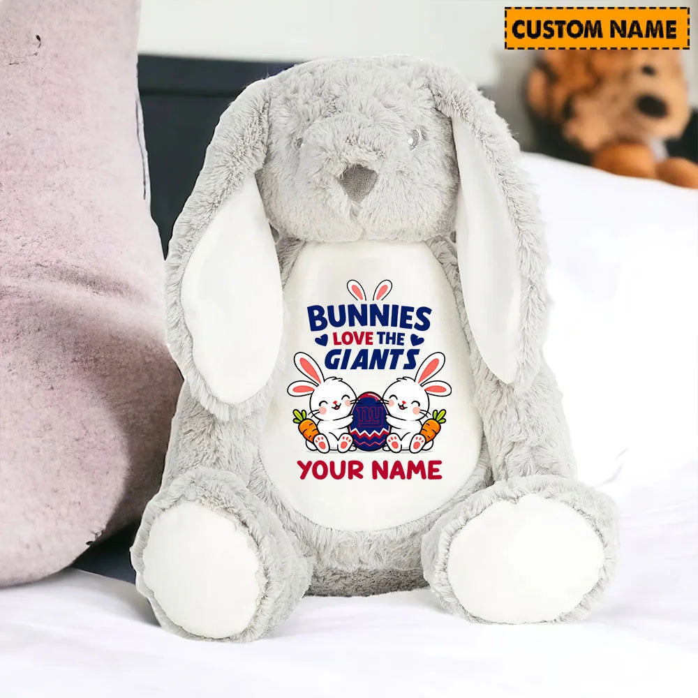 NFL Custom Name Stuffed Bunny Easter Gift For Fans - Limited Edition