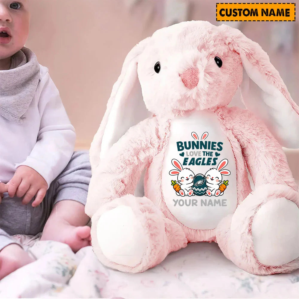 NFL Custom Name Stuffed Bunny Easter Gift For Fans - Limited Edition