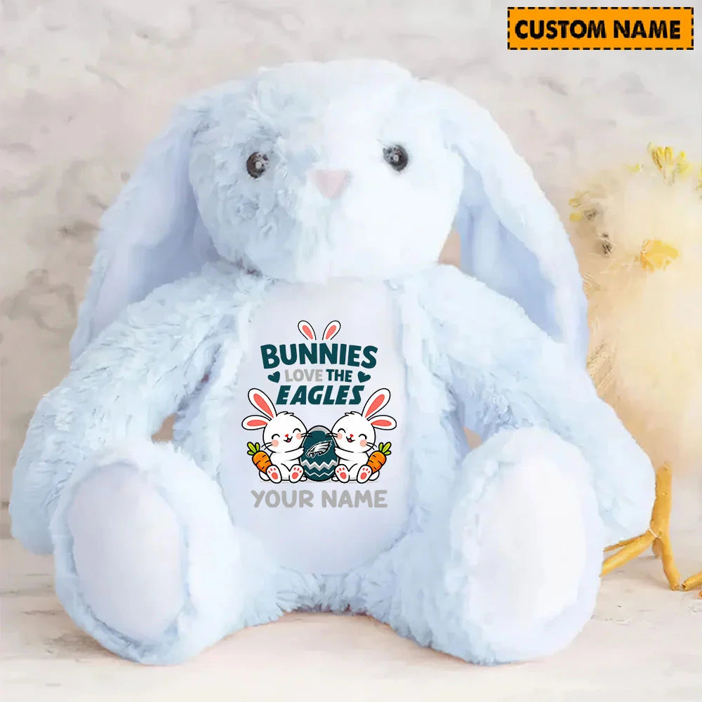 NFL Custom Name Stuffed Bunny Easter Gift For Fans - Limited Edition