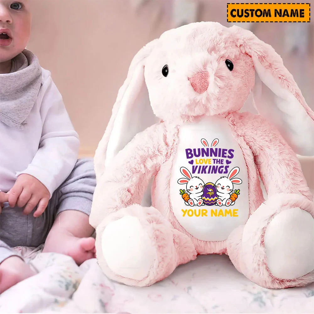 NFL Custom Name Stuffed Bunny Easter Gift For Fans - Limited Edition