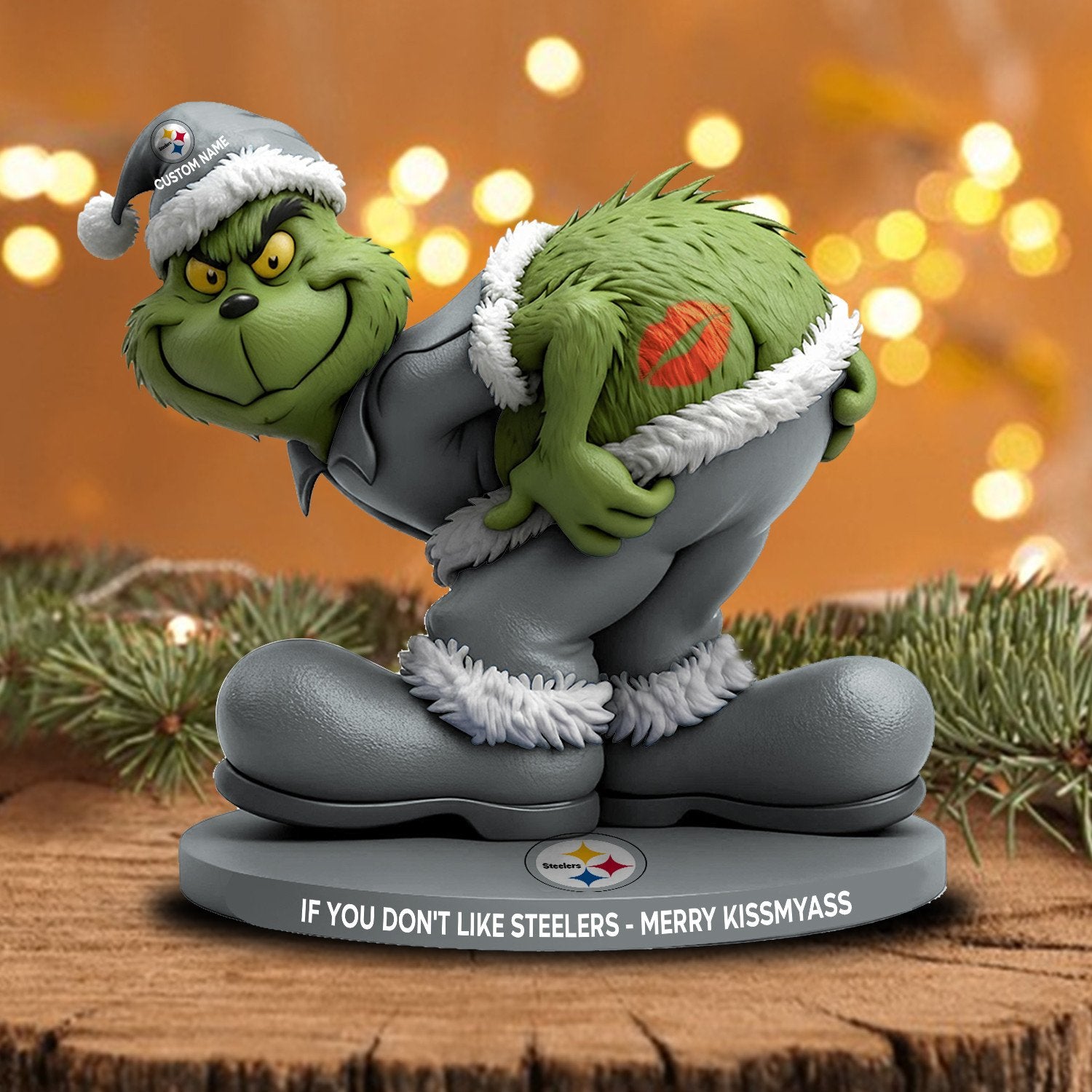 Full NFL Grinch Version Acrylic Block