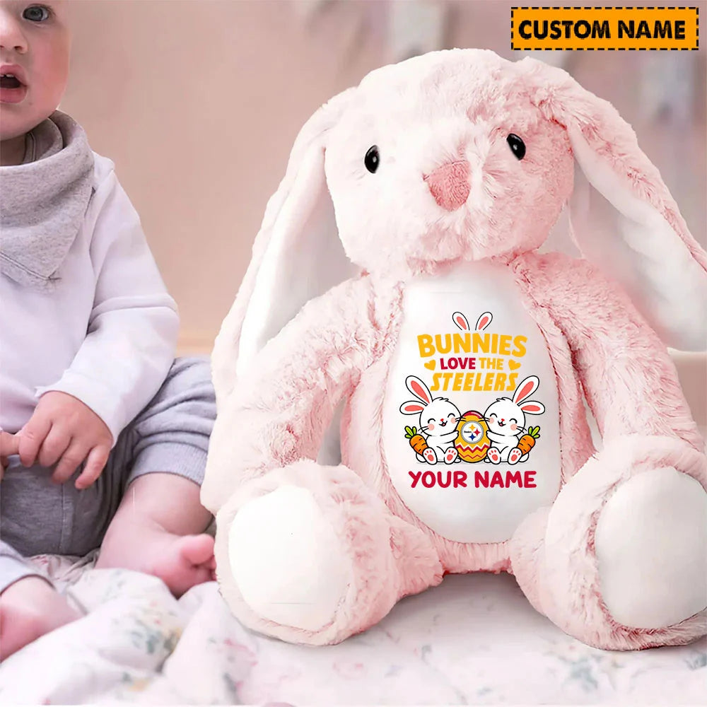 NFL Custom Name Stuffed Bunny Easter Gift For Fans - Limited Edition