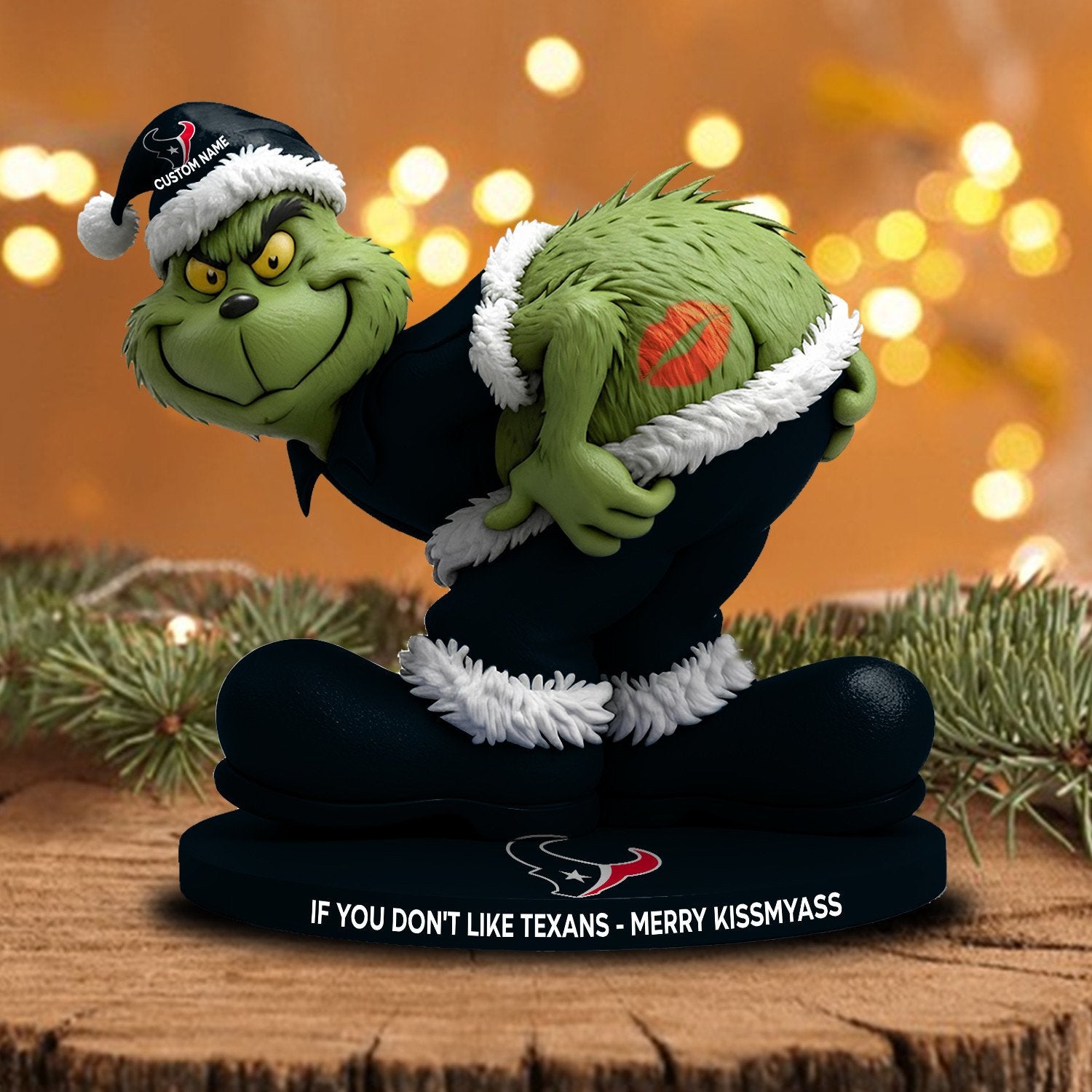 Full NFL Grinch Version Acrylic Block