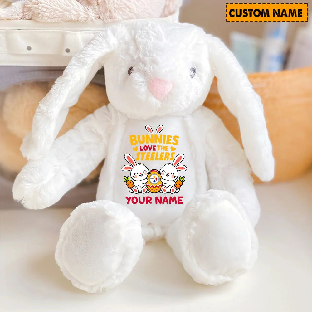 NFL Custom Name Stuffed Bunny Easter Gift For Fans - Limited Edition