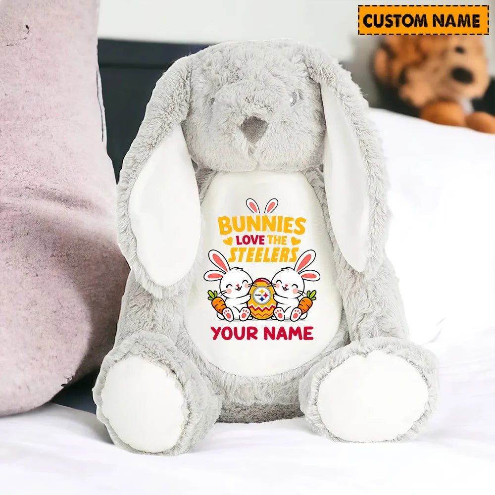 NFL Custom Name Stuffed Bunny Easter Gift For Fans - Limited Edition