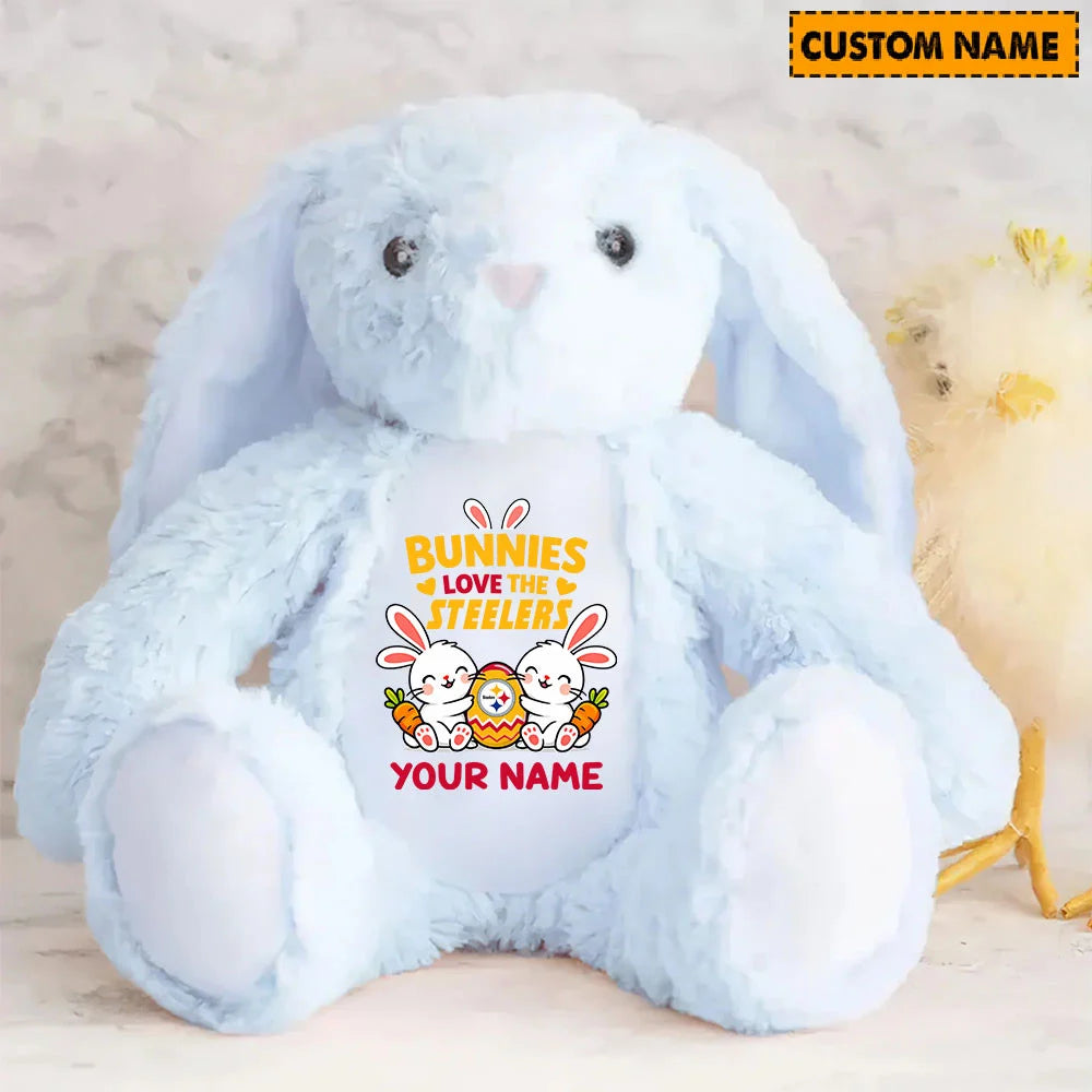 NFL Custom Name Stuffed Bunny Easter Gift For Fans - Limited Edition