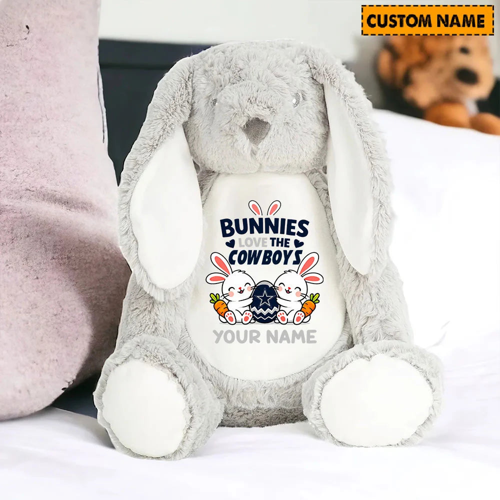 NFL Custom Name Stuffed Bunny Easter Gift For Fans - Limited Edition