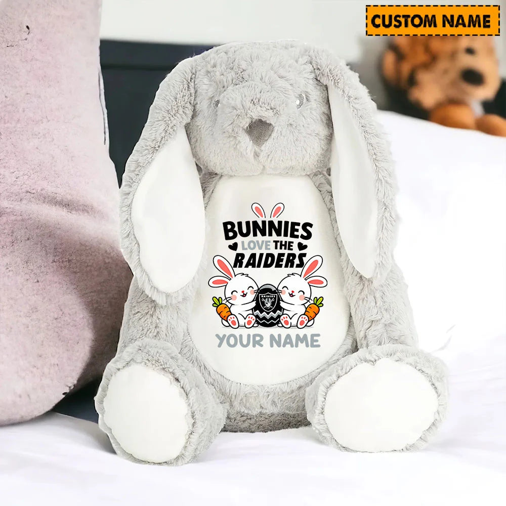 NFL Custom Name Stuffed Bunny Easter Gift For Fans - Limited Edition