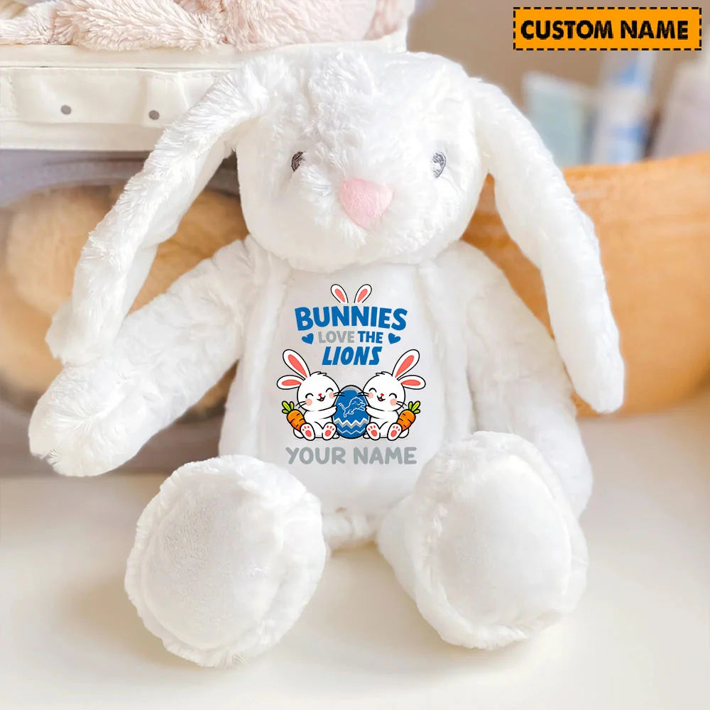 NFL Custom Name Stuffed Bunny Easter Gift For Fans - Limited Edition