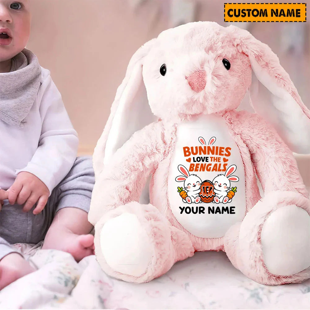 NFL Custom Name Stuffed Bunny Easter Gift For Fans - Limited Edition